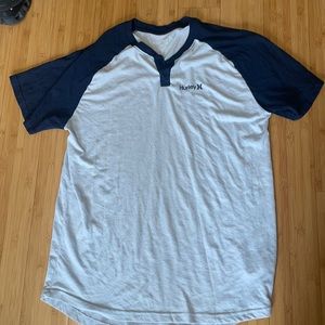 Hurley Light Blue & Navy Blue Henley
